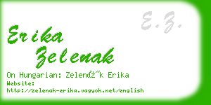 erika zelenak business card